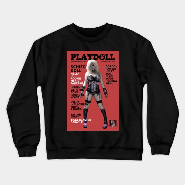 Playdoll Cover Hella of Lordi Crewneck Sweatshirt by TWO HORNS UP ART